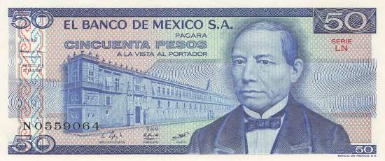 Mexiko p.73 LN 50 Pesos 1981